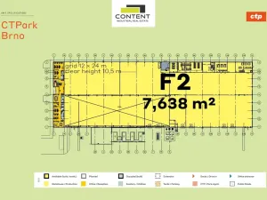 Pronájem skladu, Brno - Černovice, Vlastimila Pecha, 7638 m2