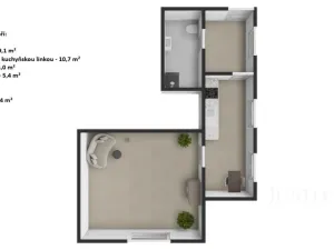 Pronájem kanceláře, Praha - Šeberov, Na proutcích, 33 m2