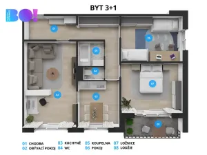 Prodej bytu 3+1, Bohumín, Tovární, 79 m2