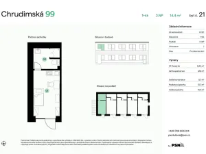 Prodej bytu 1+kk, Pardubice, Chrudimská, 14 m2