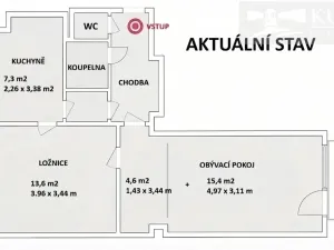 Prodej bytu 2+1, Příbram, Bratří Čapků, 53 m2