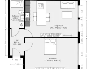 Pronájem bytu 2+kk, Praha - Vinohrady, U Kanálky, 60 m2