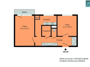 Pronájem bytu 2+1, Olomouc, Hněvotínská, 52 m2