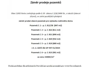 Prodej pozemku pro bydlení, Záříčí, 932 m2