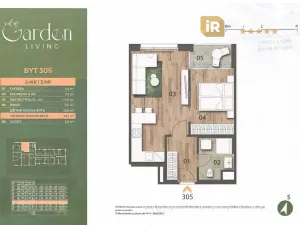 Pronájem bytu 2+kk, Praha - Černý Most, Arnošta Valenty, 38 m2