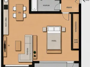 Pronájem bytu 2+kk, Brno, Auerswaldova, 62 m2