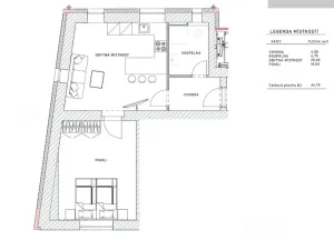 Pronájem bytu 2+kk, Děčín, Plzeňská, 47 m2