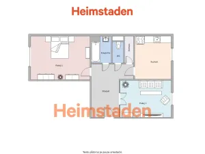 Pronájem bytu 2+1, Havířov - Město, Pavlovova, 54 m2