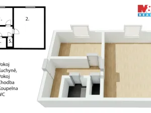 Prodej bytu 2+kk, České Budějovice - České Budějovice 2, M. Chlajna, 39 m2