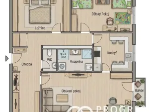 Prodej bytu 3+1, Vsetín, 72 m2