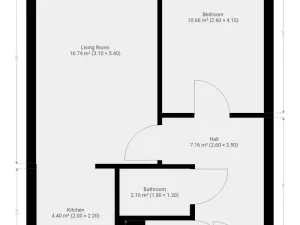 Pronájem bytu 2+kk, Praha, Doležalova, 45 m2