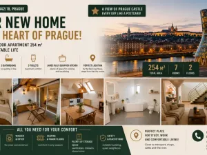 Pronájem atypického bytu, Praha - Nové Město, Trojanova, 254 m2