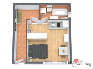 Pronájem bytu 1+kk, 25 m2