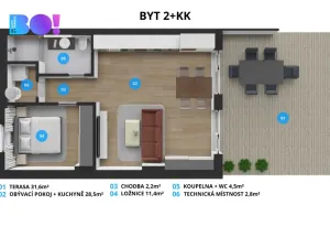 Prodej apartmánu, Soběšovice, 82 m2