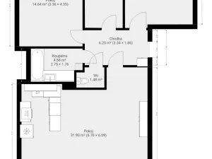 Pronájem bytu 4+kk, Brno - Líšeň, Ševelova, 82 m2