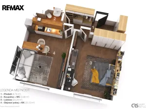 Prodej bytu 2+kk, Praha - Záběhlice, Záběhlická, 51 m2