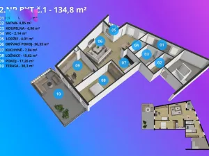Pronájem bytu 3+kk, Prostějov, Mlýnská, 105 m2