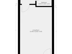 Pronájem bytu 1+kk, Praha - Vysočany, Gerstelova, 32 m2