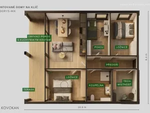 Prodej domu na klíč, Spojil, Zahradní, 89 m2