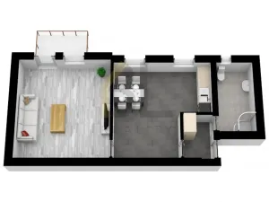 Pronájem bytu 1+1, Hodonín, Nádražní řádek, 46 m2
