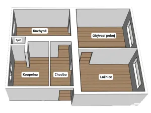 Pronájem bytu 2+1, Mladá Boleslav, Erbenova, 58 m2