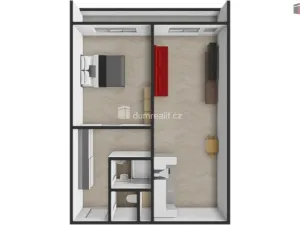 Pronájem bytu 2+kk, Praha - Braník, Nad lesním divadlem, 48 m2