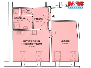 Pronájem bytu 2+kk, Vysoké Mýto - Vysoké Mýto-Město, Tůmova, 49 m2