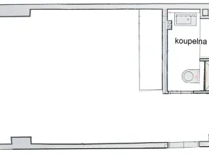 Pronájem bytu 1+kk, Praha - Vokovice, Vokovická, 23 m2