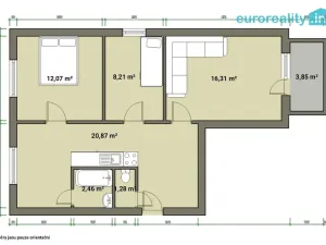 Pronájem bytu 3+1, Kraslice, B. Smetany, 62 m2