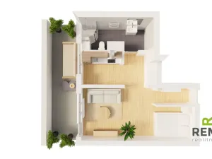 Prodej bytu 1+kk, Zlín, Ševcovská, 33 m2