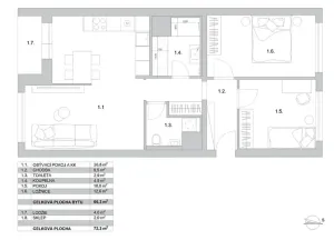 Prodej bytu 3+kk, Praha - Chodov, Podjavorinské, 73 m2