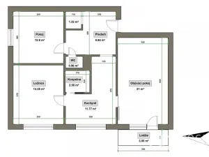 Prodej bytu 3+1, Vsetín, Dolní Jasenka, 70 m2