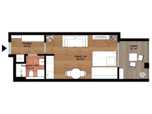 Pronájem bytu 1+kk, Praha - Žižkov, Havlíčkovo náměstí, 29 m2
