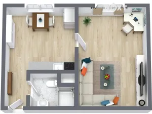 Pronájem bytu 1+1, Žatec, Javorová, 36 m2