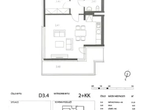 Prodej bytu 2+kk, Praha, Pod Formankou, 54 m2
