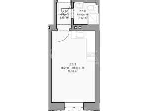 Pronájem bytu 1+kk, Praha - Strašnice, U hráze, 21 m2