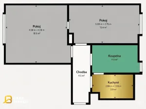 Prodej bytu 2+1, Hodonín, Marxova, 48 m2