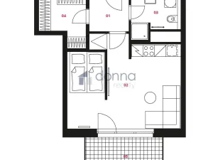 Pronájem bytu 1+kk, Praha, Libušská, 44 m2