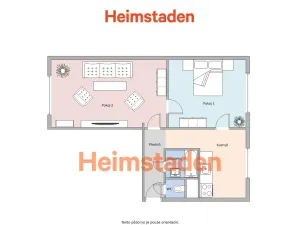 Pronájem bytu 2+1, Karviná - Nové Město, Holubova, 50 m2