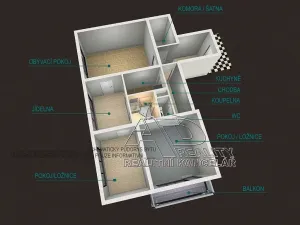 Pronájem bytu 3+kk, České Budějovice, Kubatova, 63 m2