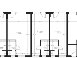 Pronájem bytu 1+kk, Pardubice - Rosice, generála Svobody, 22 m2