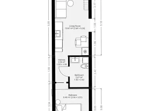 Prodej bytu 1+1, Praha - Libeň, Na Dědince, 32 m2