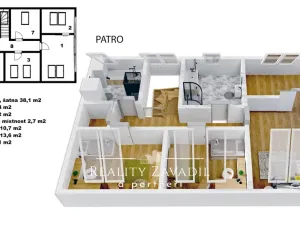 Prodej bytu 4+kk, Praha - Pitkovice, Žampiónová, 190 m2