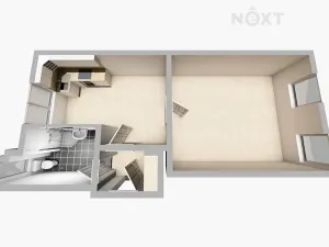 Pronájem bytu 1+1, Tábor, Budějovická, 43 m2