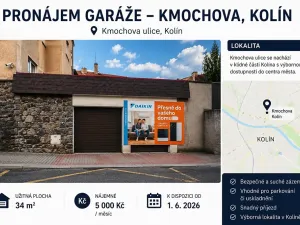 Pronájem garáže, Kolín, Kmochova, 34 m2