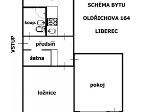Prodej bytu 2+1, Liberec - Liberec III-Jeřáb, Oldřichova, 60 m2
