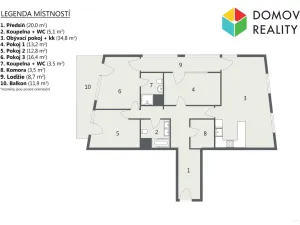 Prodej bytu 4+kk, Praha - Stodůlky, Toufarova, 118 m2