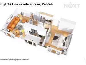 Prodej bytu 2+1, Zábřeh, Kosmonautů, 54 m2