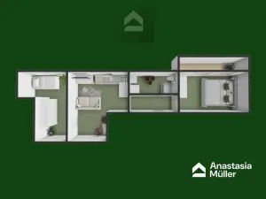 Pronájem bytu 3+kk, Staňkov - Staňkov I, Americká, 50 m2