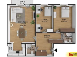 Prodej bytu 3+kk, Prostějov, 97 m2